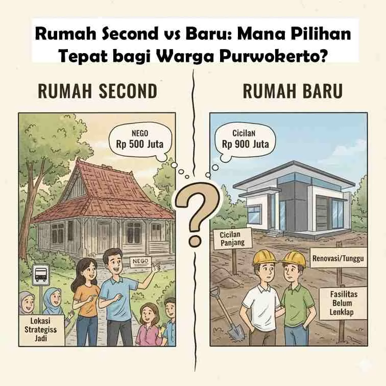 Rumah Second vs Baru: Mana Pilihan Tepat bagi Warga Purwokerto?